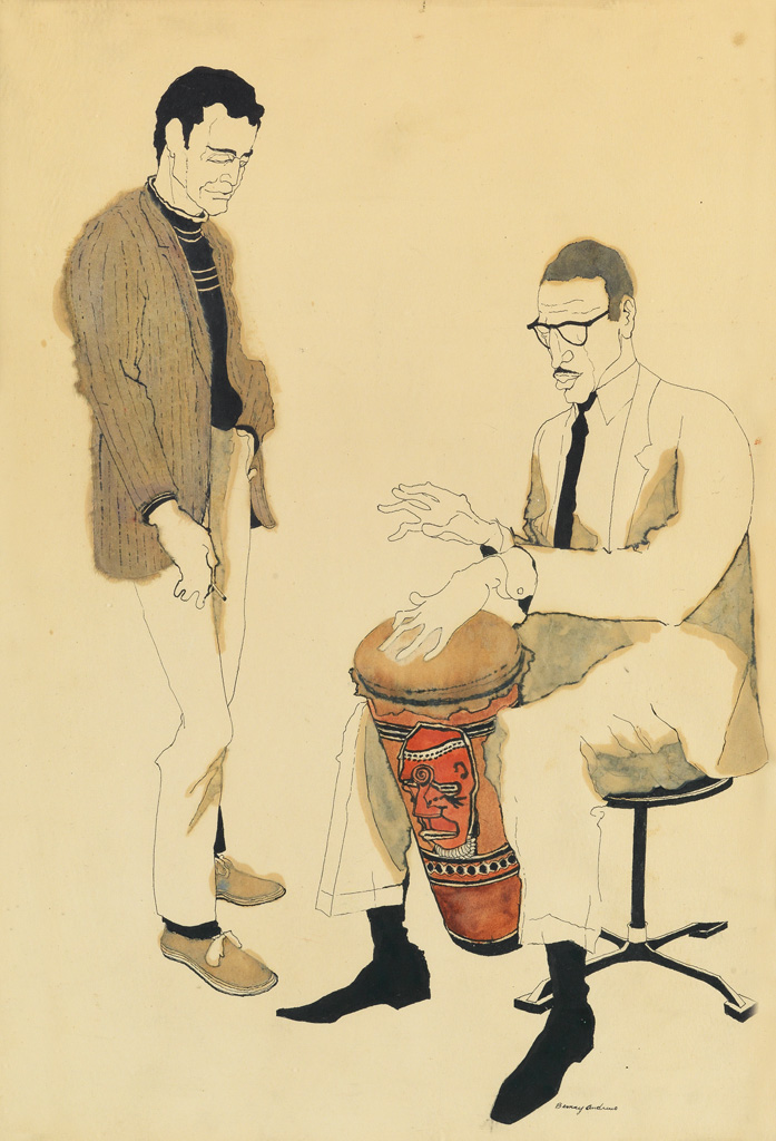 BENNY ANDREWS (1930 - 2006) Untitled (Two Hepcats).